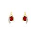 Bijoux D'oreilles Emotion Or Jaune Rubis Diamant - Puces Femme | Marc Orian