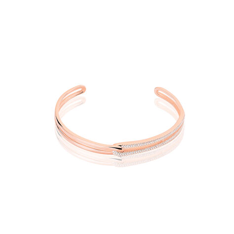 Bracelet Jonc Jessie Argent Rose Oxyde De Zirconium - Bracelets jonc Femme | Marc Orian