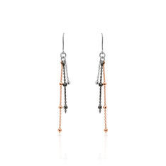 Boucles D'oreilles Pendantes Anfel Argent Tricolore - Boucles d'oreilles Pendantes Femme | Marc Orian