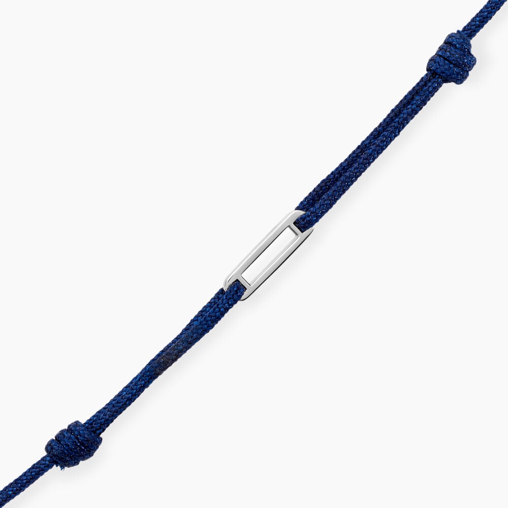 Bracelet Bronx Argent Blanc - Bracelets cordons Homme | Marc Orian