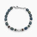 Bracelet Dark Pearl Acier Blanc Hématite Pierre De Lave Agate - Bracelets chaînes Homme | Marc Orian