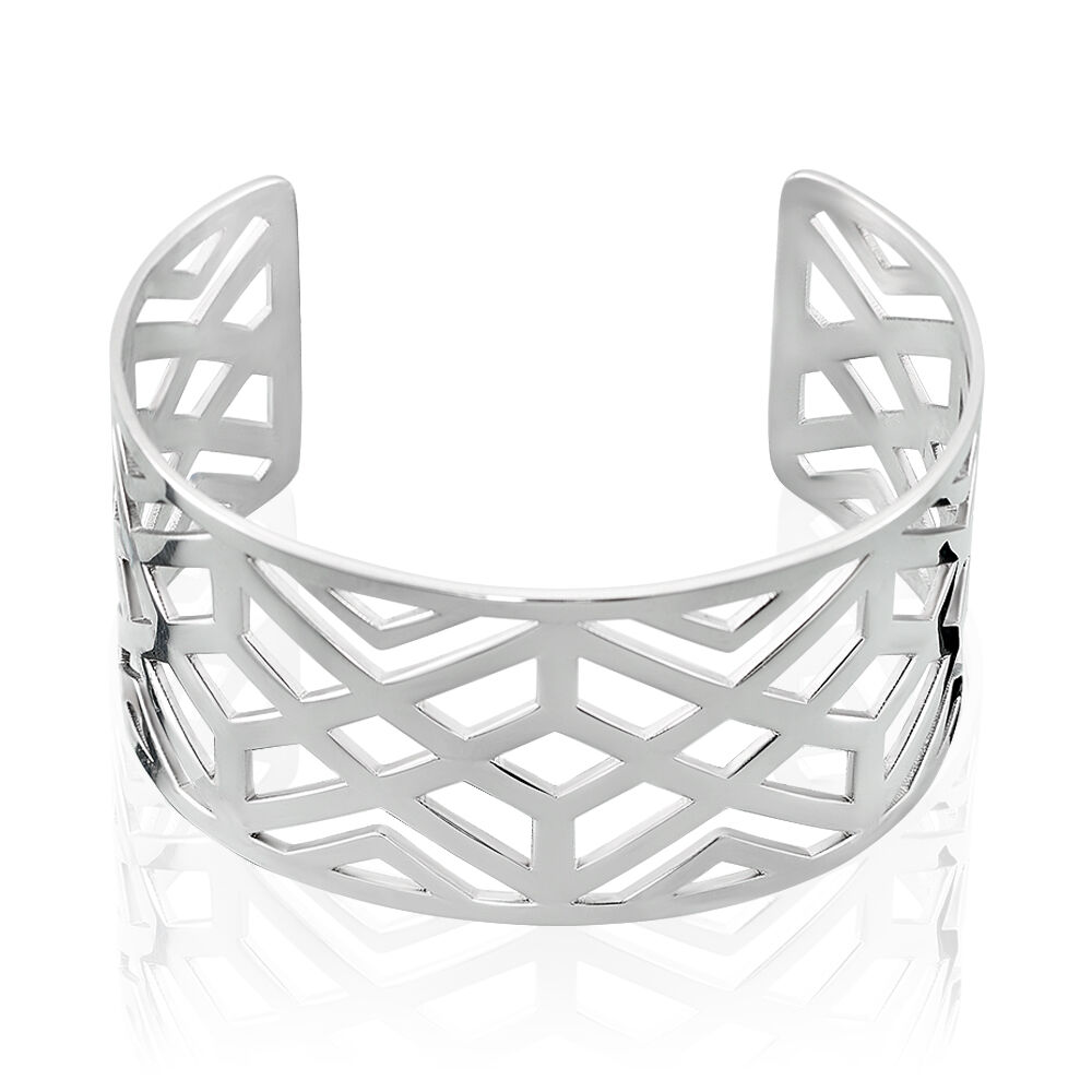 Bracelet Manchette Vlera Acier Blanc - Bijoux fantaisie Femme | Marc Orian