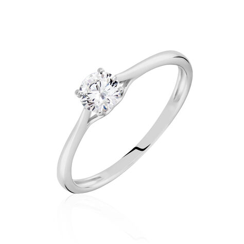 Bague Solitaire Solena Or Blanc Diamant - Solitaires Femme | Marc Orian