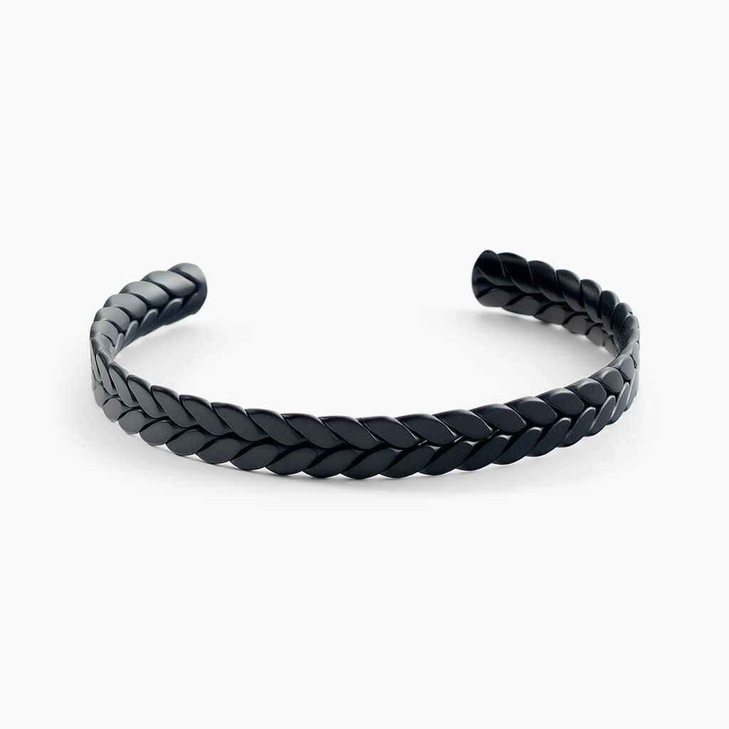 Bracelet Jonc Jourdan Guilherme Acier Noir - Bracelets joncs Homme | Marc Orian