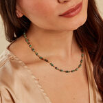 Collier Acier Dor&eacute; Jaspe Africain - Colliers avec pierres Femme | Marc Orian