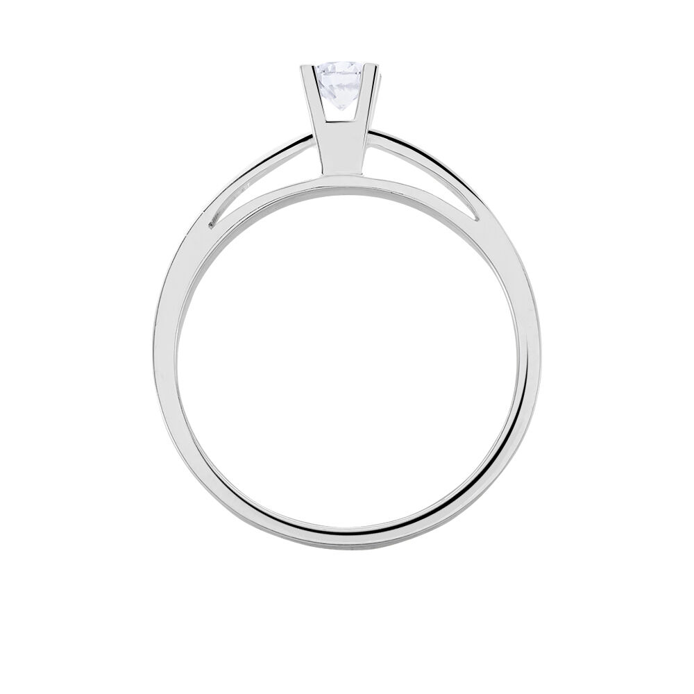 Bague Solitaire Loren Or Blanc Diamant - Solitaires Femme | Marc Orian
