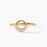 Bague Shiny Et Bold Plaqu&eacute; Or Jaune Oxyde De Zirconium - Bijoux fantaisie Femme | Marc Orian