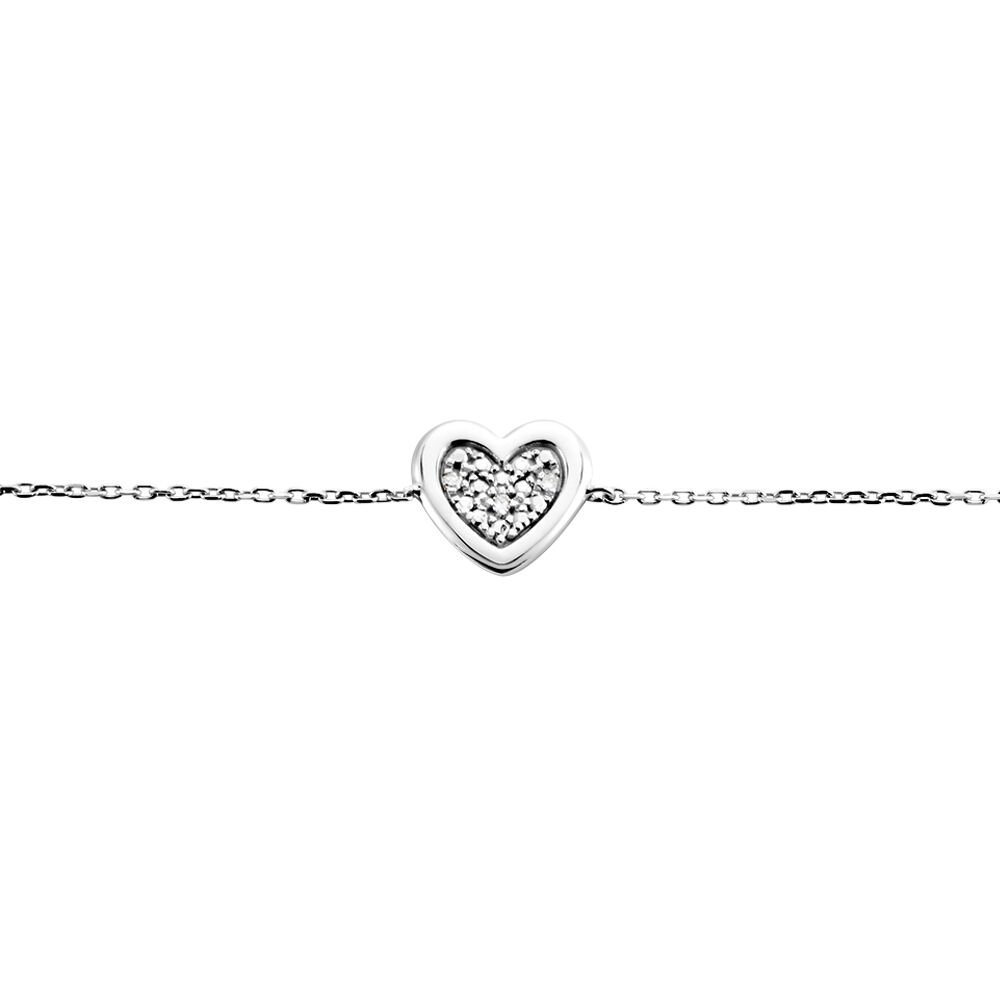 Bracelet Or Blanc Abidan Diamants - Bracelets chaînes Femme | Marc Orian