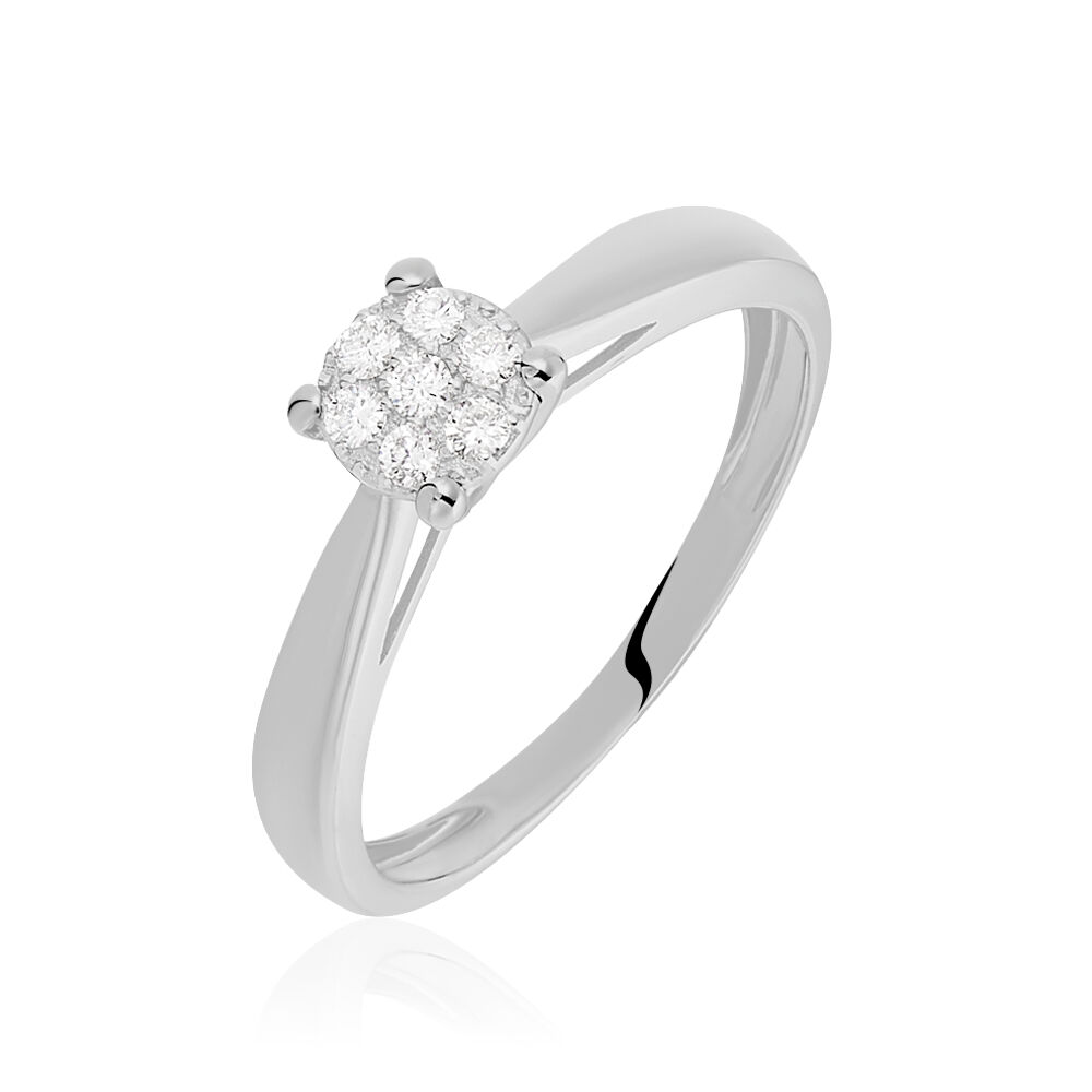 Bague Solitaire Artemis Or Blanc Diamant - Parures de mariage Femme | Marc Orian