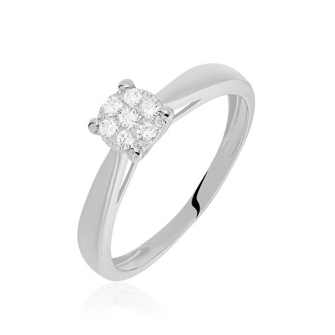 Bague Solitaire Artemis Or Blanc Diamant - Parures de mariage Femme | Marc Orian