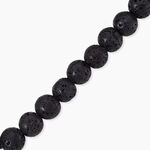 Bracelet Phebus Him Cordon Noir Pierre De Lave - Bracelets cordons Homme | Marc Orian