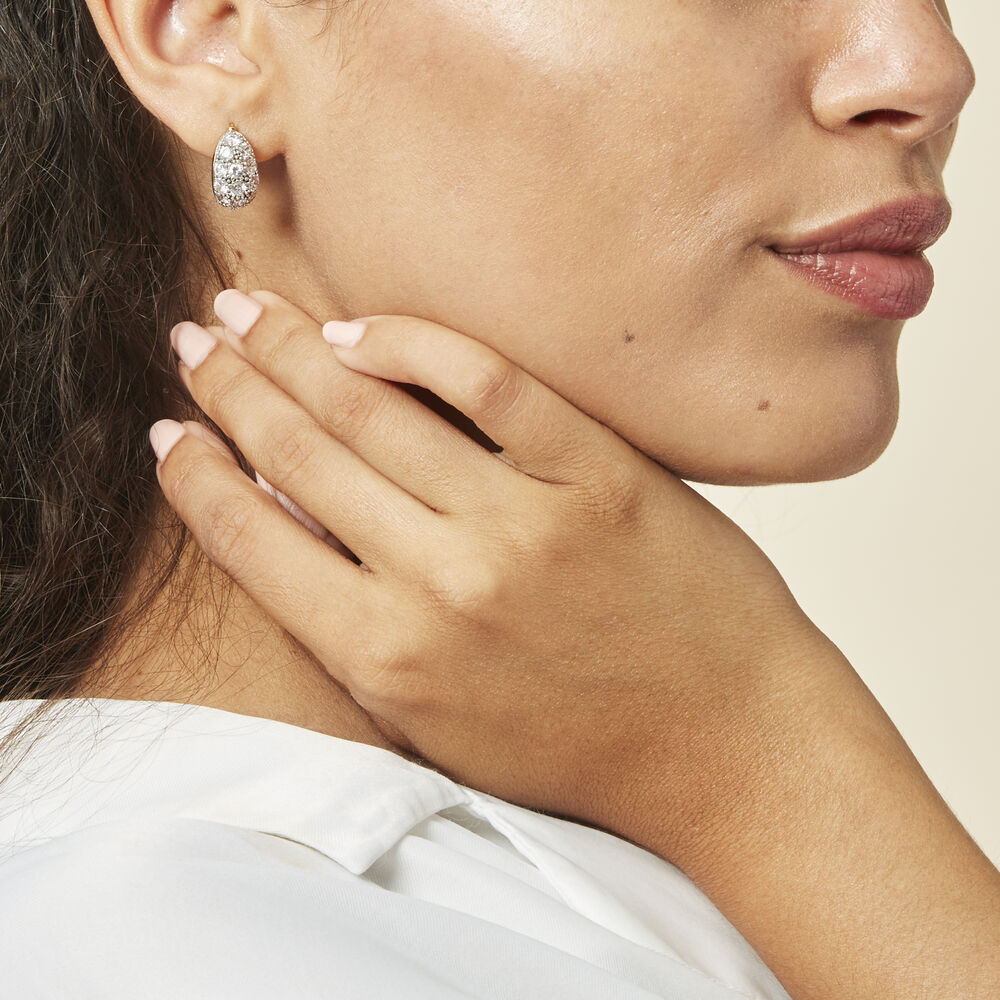 Boucles D'oreilles Puces Sohela Plaqué Or Jaune Oxyde De Zirconium - Puces Femme | Marc Orian