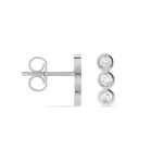 Boucles D'oreilles Puces Cyleneae Argent Blanc Oxyde De Zirconium - Puces Femme | Marc Orian