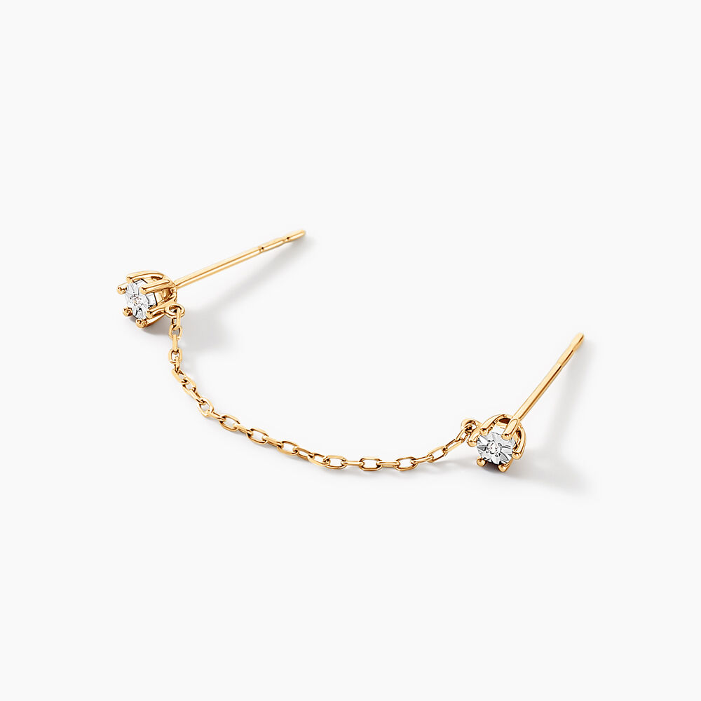 Bijou D'oreille Unitaire Godric Or Jaune Diamant -  Femme | Marc Orian