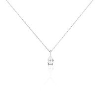 Collier Goutte Or Blanc Oxyde De Zirconium