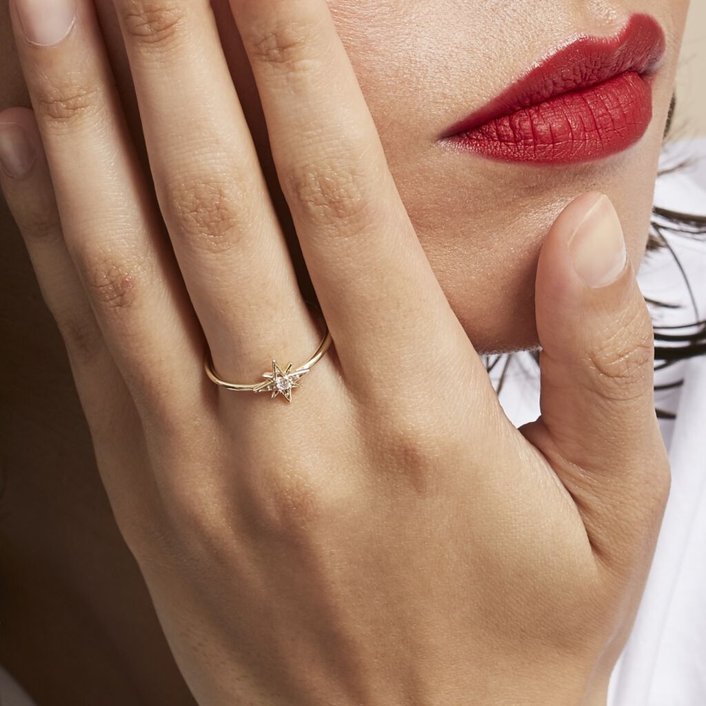 Bracelet Kazima Plaqué Or Oxyde De Zirconium - Bagues Solitaire Femme | Marc Orian