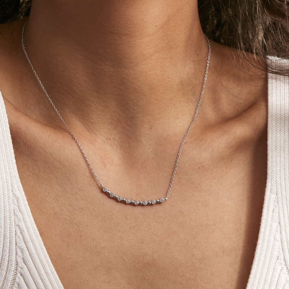 Collier Tammie Argent Blanc Oxyde De Zirconium - Colliers avec pierres Femme | Marc Orian