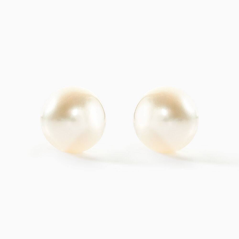 Boucles D'oreilles Puces Suki Or Jaune Perle De Culture - Boucles d'oreilles mariage Femme | Marc Orian