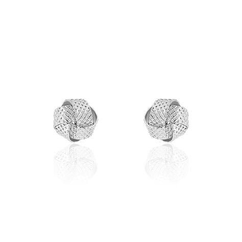 Boucles D'oreilles Puces Cahina Argent Blanc - Puces Femme | Marc Orian