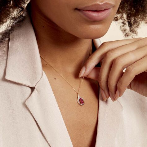 Collier Aurora Or Jaune Rubis Et Diamant - Colliers Femme | Marc Orian