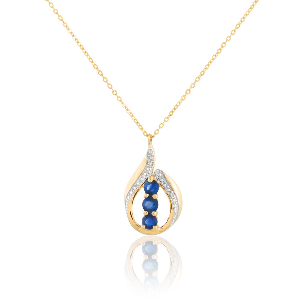 Collier Aurora Or Jaune Saphir Et Diamant - Colliers avec pierres Femme | Marc Orian