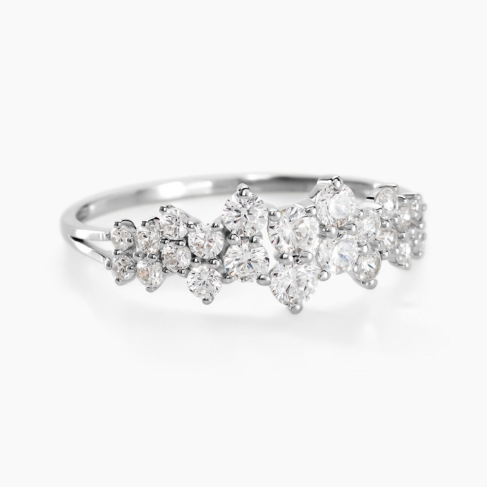 Bague Tokyo Or Blanc Oxyde De Zirconium - Bagues avec pierre Femme | Marc Orian