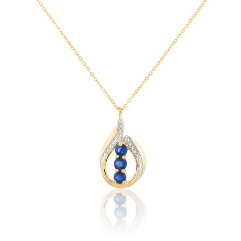 Collier Aurora Or Jaune Saphir Et Diamant - Colliers avec pierres Femme | Marc Orian