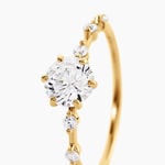 Bague Camila Argent Dor&eacute; A L'Or 750/1000 Oxyde De Zirconium - Solitaires Femme | Marc Orian