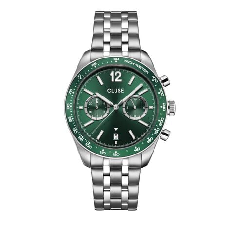 Montre Cluse Aravis Dual Timer Vert - Montres &eacute;tanches Homme | Marc Orian