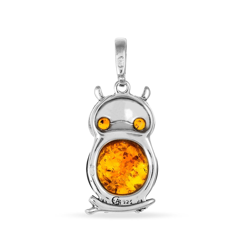 Pendentif Argent Blanc Benoite Ambre - Pendentifs Femme | Marc Orian