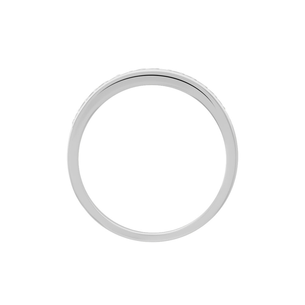 Demi Alliance Heket Argent Blanc Oxyde De Zirconium - Bagues avec pierre Femme | Marc Orian