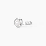 Boucles D'Oreilles Puces Ecume Argent Blanc Perle De Culture - Puces Femme | Marc Orian
