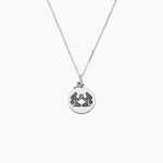 Pendentif Zodiaque Rond Argent Blanc - Bijoux personnalis&eacute;s Famille | Marc Orian