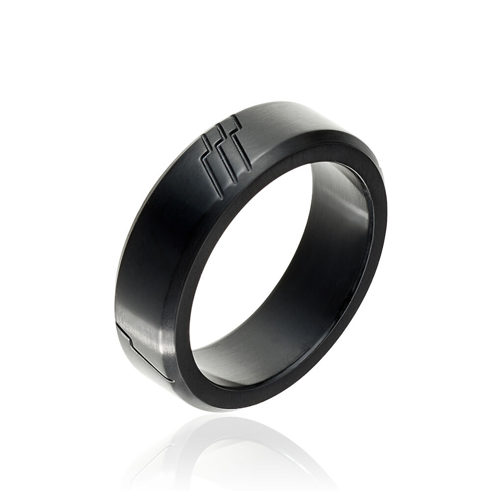 Bague noir sales pour homme