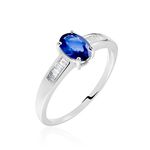 Bague Solitaire Or Blanc Bilel Saphir Et Diamants - Solitaires Femme | Marc Orian