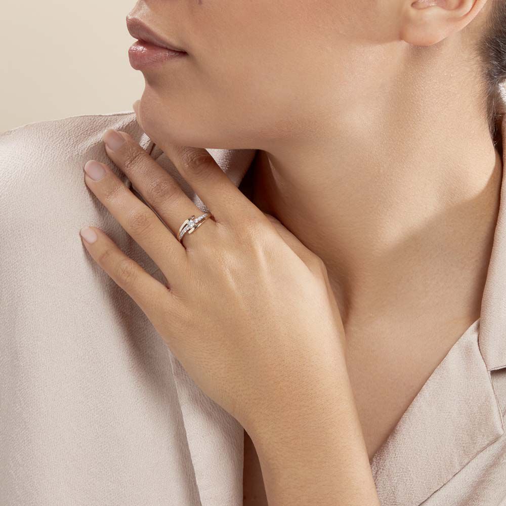 Bague Auberi Plaqué Or Jaune Oxyde De Zirconium - Solitaires Femme | Marc Orian