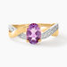Bague Candice Or Jaune Amethyste