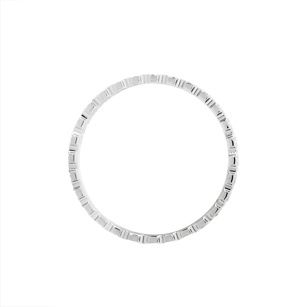 Alliance Dentelle 2 Rangs Diamantee Or Blanc - Alliances duo Unisex | Marc Orian