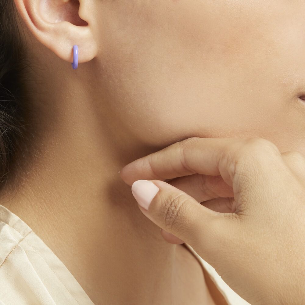 Créoles Argent Blanc Sadia - Créoles Femme | Marc Orian