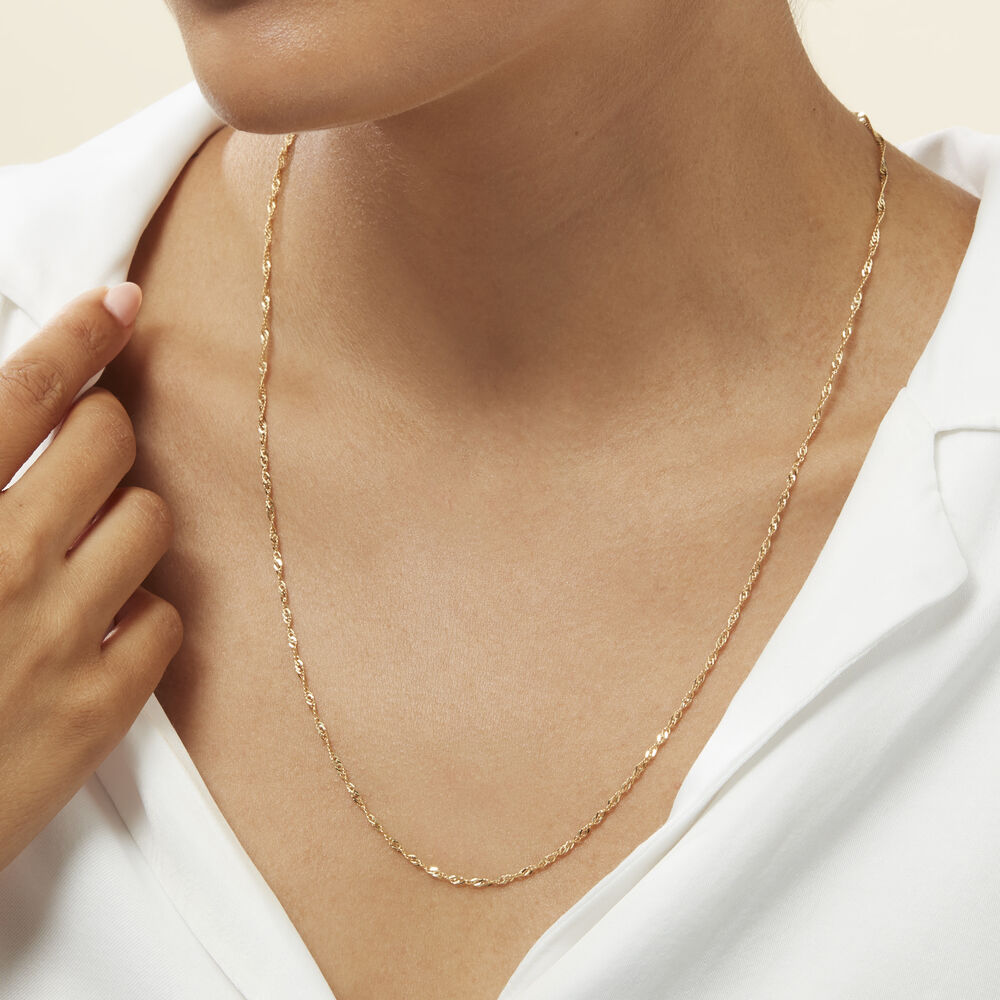 Chaîne Imanie Maille Singapour Or Jaune - Chaines Femme | Marc Orian