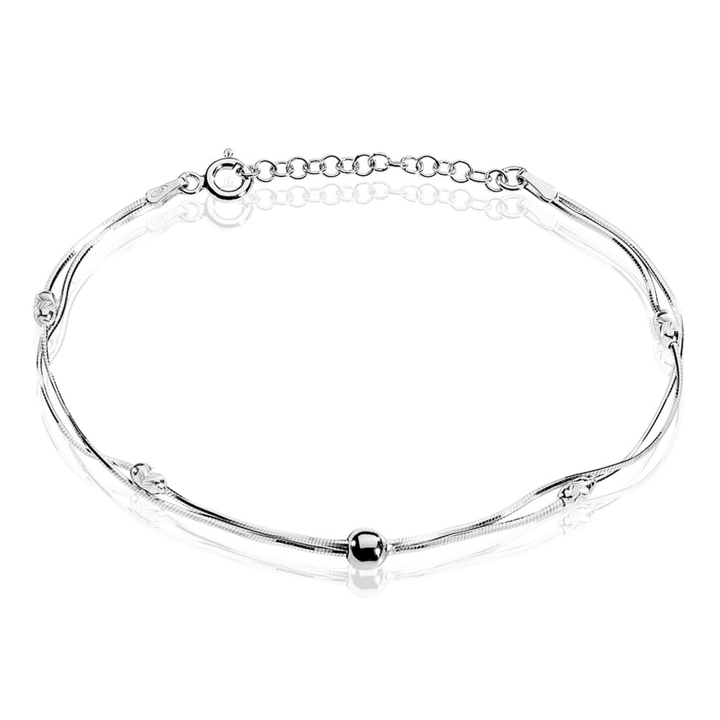 Bracelet Linda Argent Blanc - Bracelets fantaisie Femme | Marc Orian