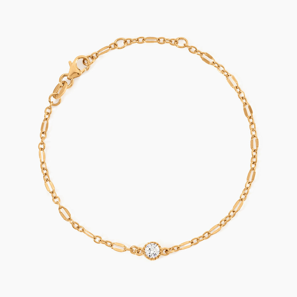 Bracelet Plaqu&eacute; Or Jaune Lyn Oxyde De Zirconium - Bracelets fantaisie Femme | Marc Orian