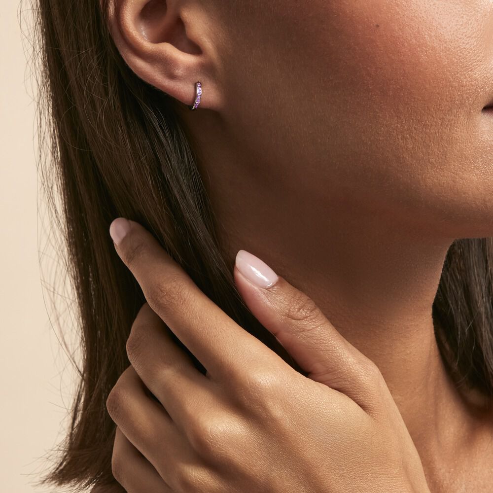 Créoles Rio Argent Blanc Oxyde De Zirconium - Créoles Femme | Marc Orian