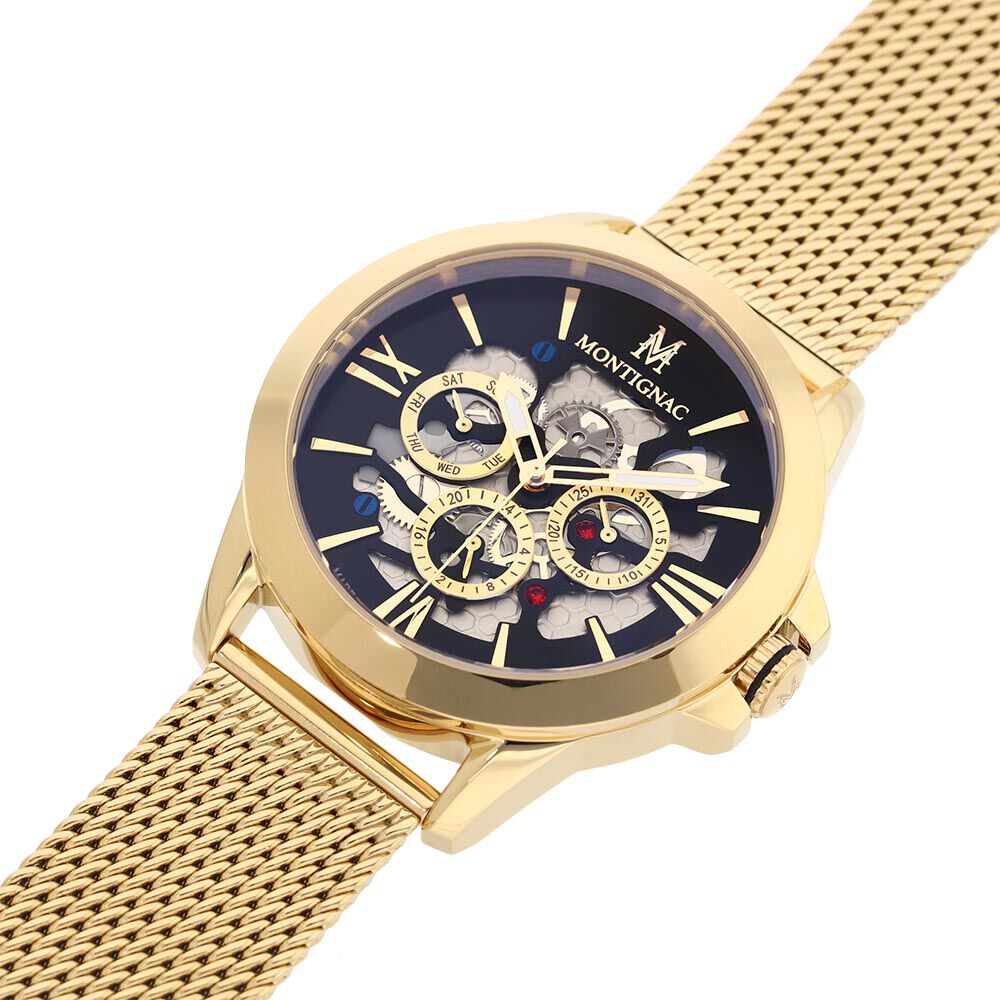 Montre Montignac Round Noir - Montres étanches Homme | Marc Orian