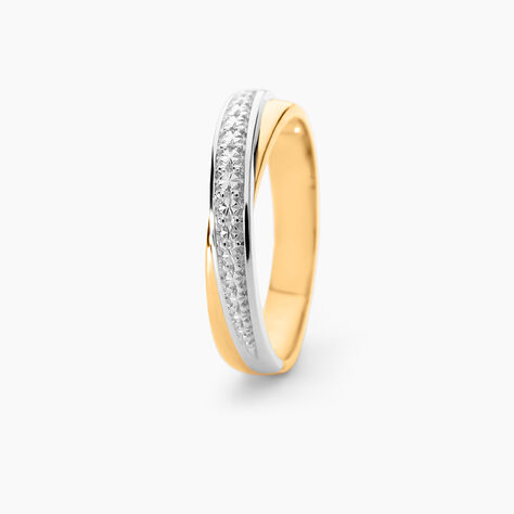 Alliance Maylisse Ruban Plat Or Bicolore - Alliances duo Unisex | Marc Orian