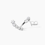 Bijoux D'oreilles Karoly Argent Blanc Oxyde De Zirconium - Piercings d'oreilles Femme | Marc Orian