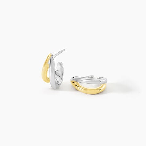 Cr&eacute;oles Lara Argent Bicolore - Cr&eacute;oles Femme | Marc Orian