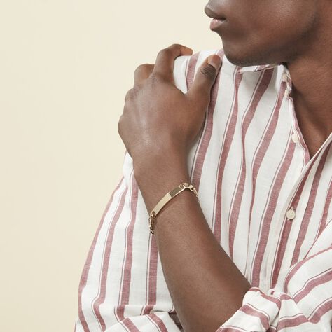 Bracelet Identité Bixente Plaqué Or Jaune - Gourmettes Homme | Marc Orian