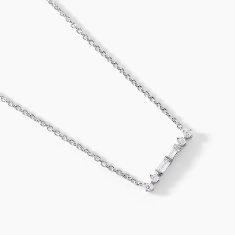 Collier Lyncee Argent Blanc Diamant Synth&eacute;tique - Colliers avec pierres Femme | Marc Orian