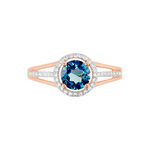 Bague Maeva Or Rose Topaze Et Oxyde De Zirconium - Bagues pierres fines Femme | Marc Orian